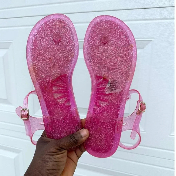 Kate Spade Pink Yari Glitter Jelly Sandals Size 9 - Picture 6 of 8